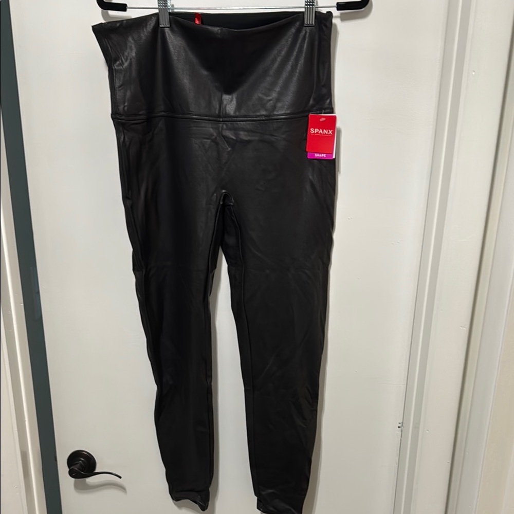 Spanx Black Faux Leather Leggings